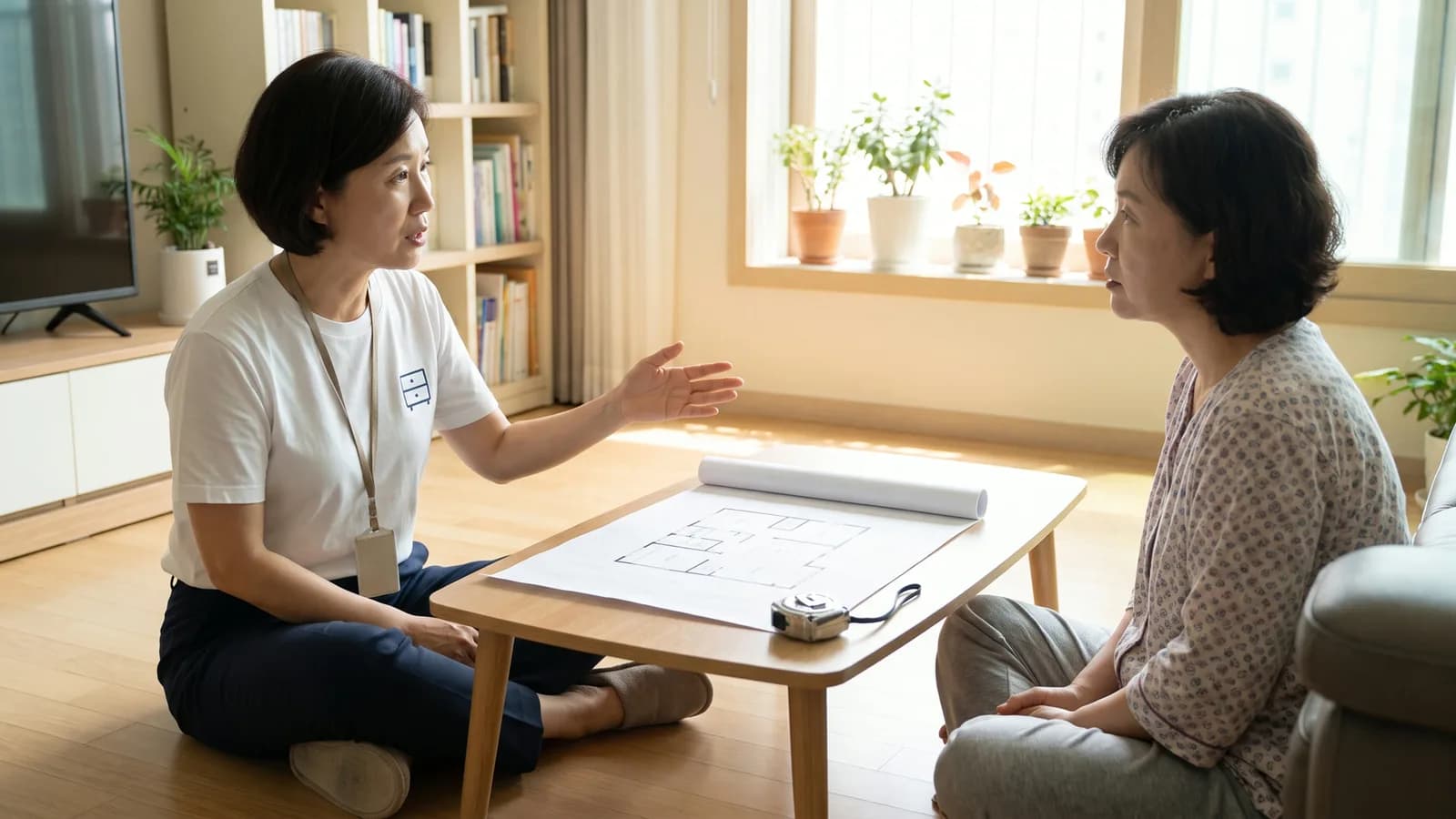 정리수납 상담 문의 배경 사진